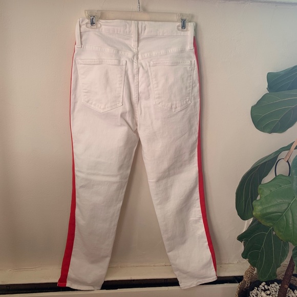 Madewell high rise tuxedo stovepipe white jeans - Picture 6 of 8